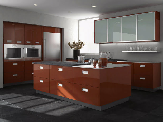 high-gloss-modern-orange-kitchen