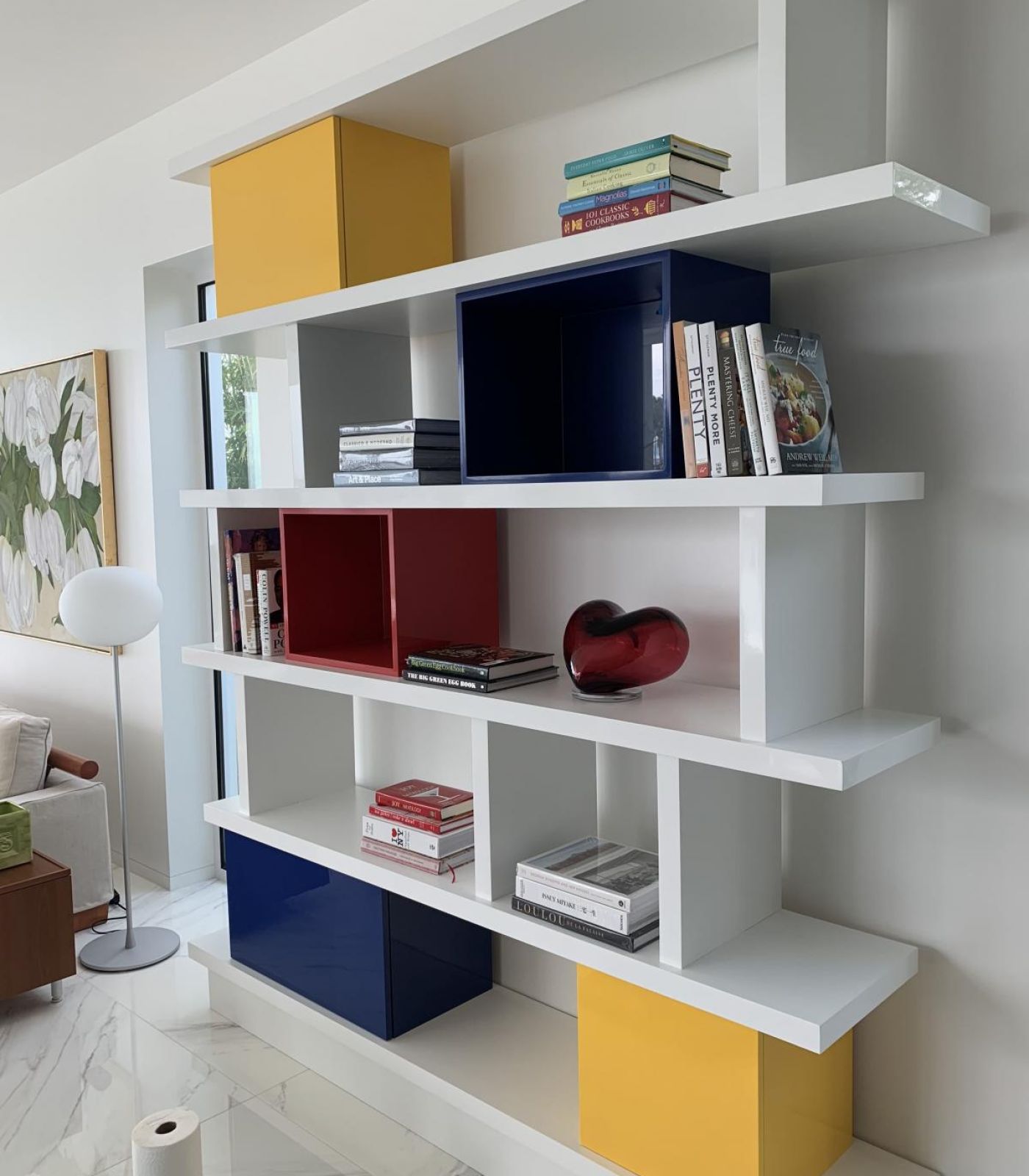 Fruit Colored Book Shelf